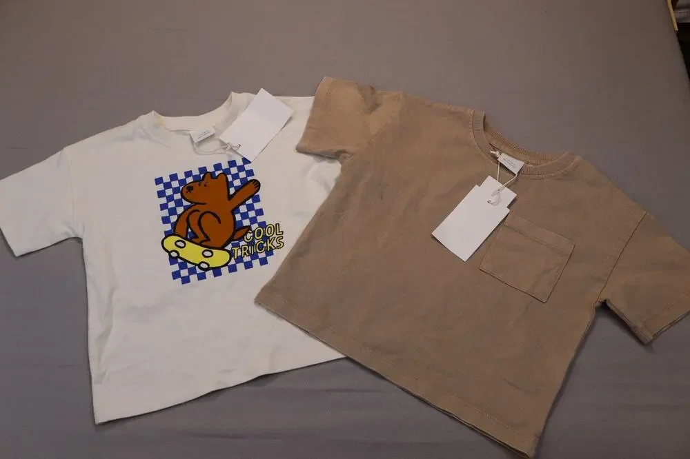 NEW Zara Baby Boy Brown Bear Graphic Short Sleeve Tee 2-piece Set Size 2Y 92cm